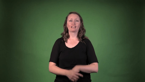 Sign for BUSHY TAIL in ASL