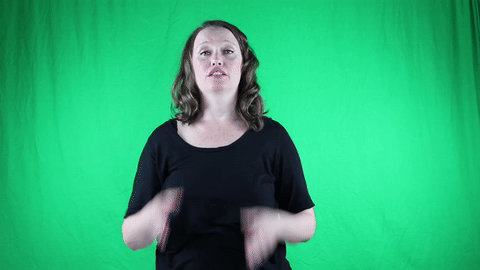 Sign for CROSS-STREET in ASL