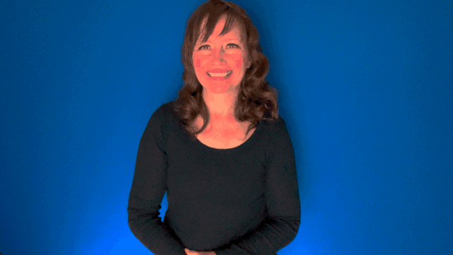 ASL sign for happy (primary form) — animated demonstration